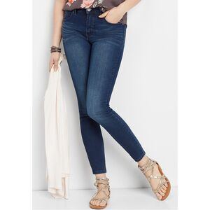 Maurices Everflex High Rise Dark Wash Stretch Skinny Jeans Size 4 Capsule Basic